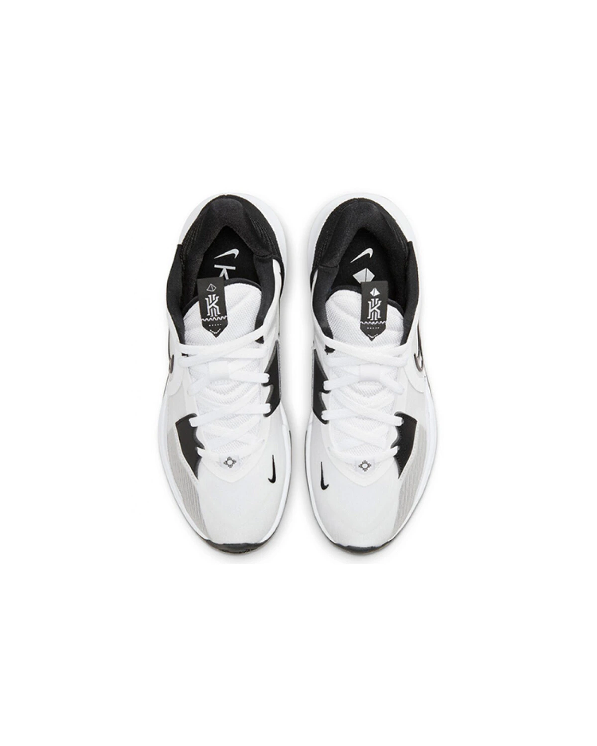 Nike Kyrie Low 5 унисекс кроссовки спортивные белые с черными вставками картинка