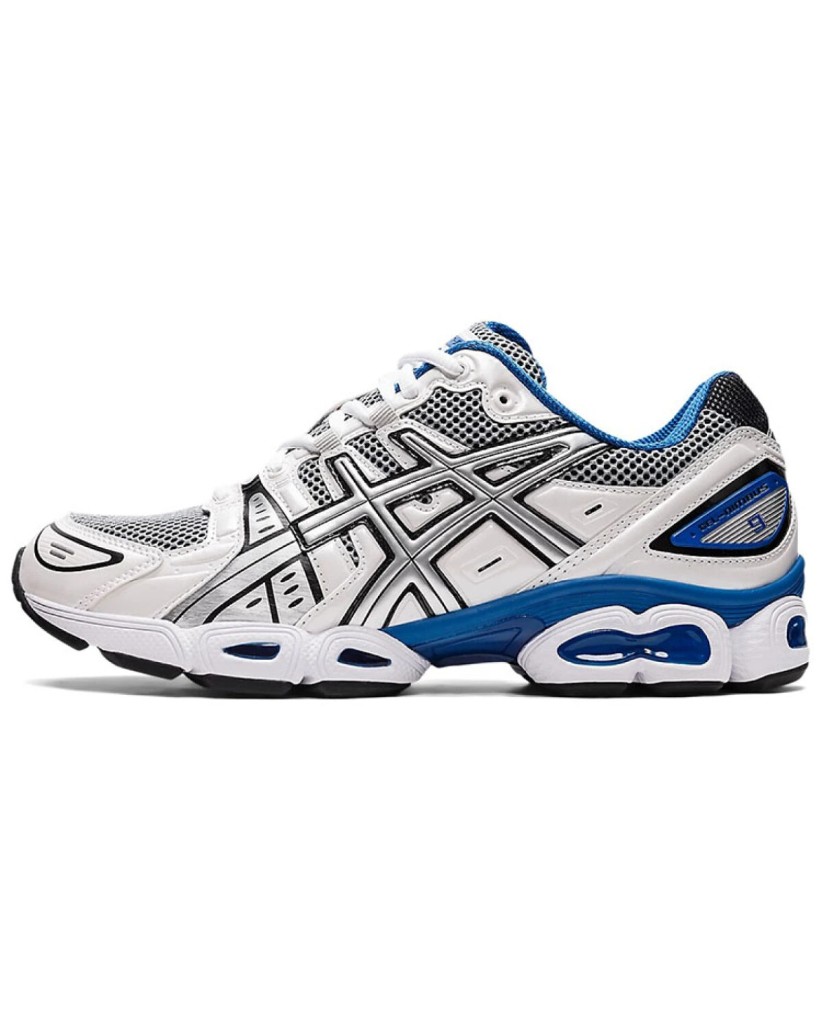 Asics GEL-Nimbus 9 мужские повседневные кроссовки бело-синие из текстиля картинка