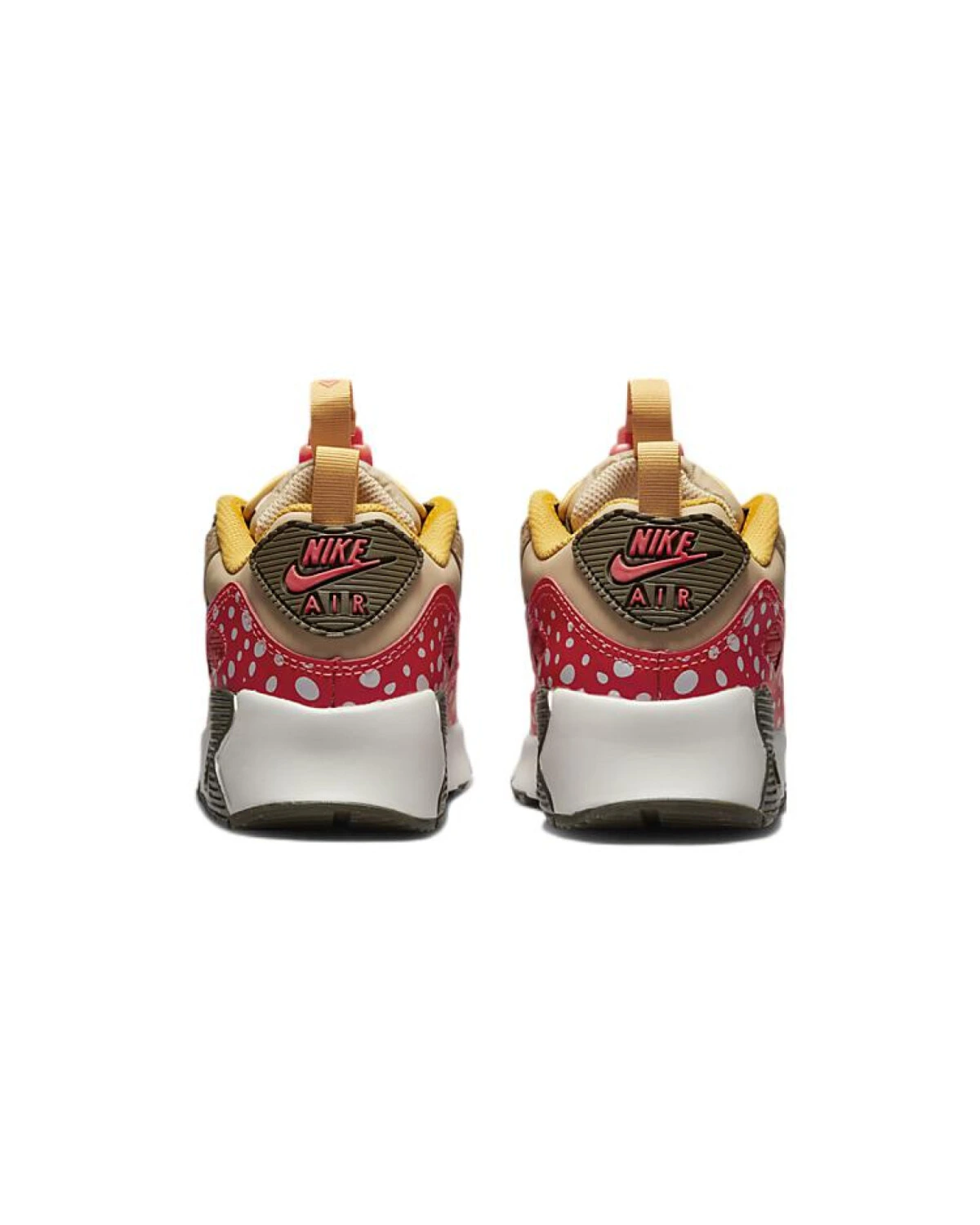 Nike Air Max 90 детские кроссовки коричнево-красные с амортизацией картинка