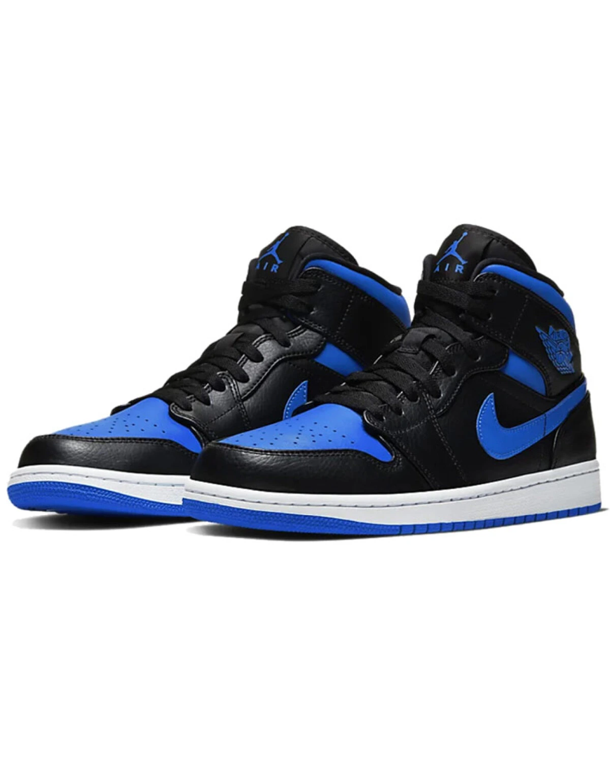 Jordan Air Jordan 1 унисекс кроссовки сине-чёрные из кожи и синтетики картинка
