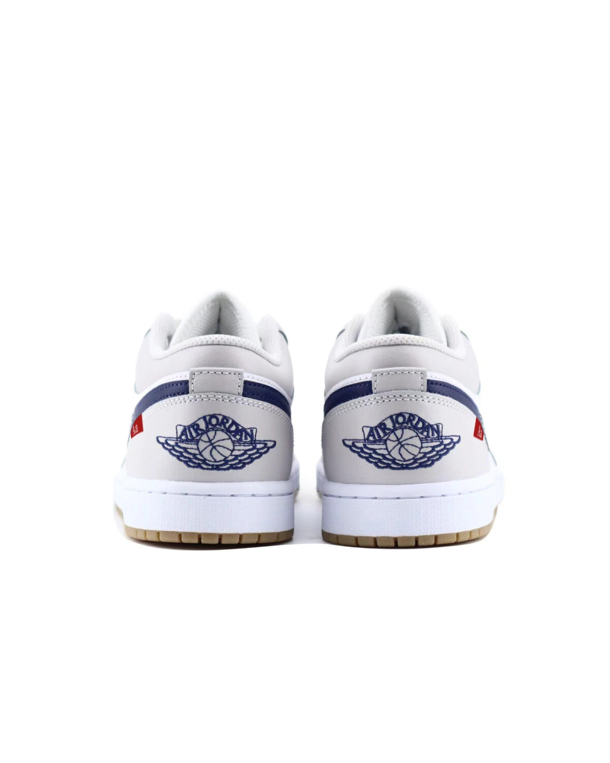 Jordan Air Jordan 1 Unisex спортивные кроссовки бело-серые с амортизацией и противоскользящей подошвой картинка