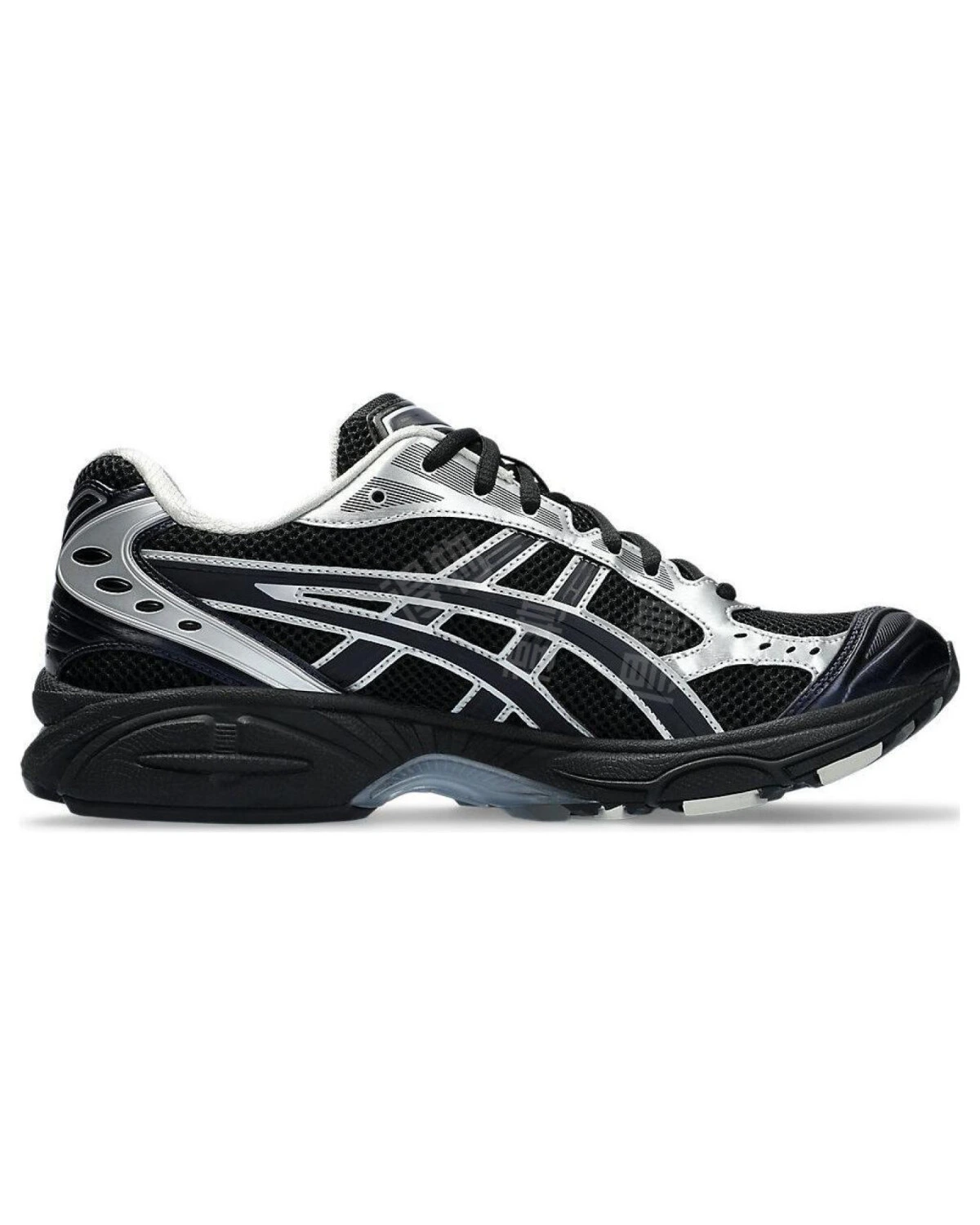 Asics Gel-Kayano 14 unisex спортивные кроссовки сетка и кожа черно-серебристые картинка