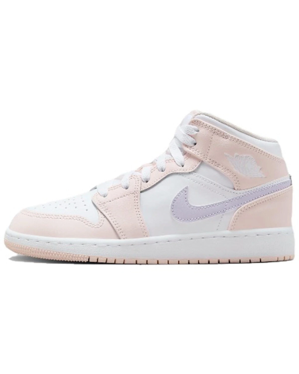 Jordan Air Jordan 1 GS женские кроссовки высокие розово-белые цветочные картинка
