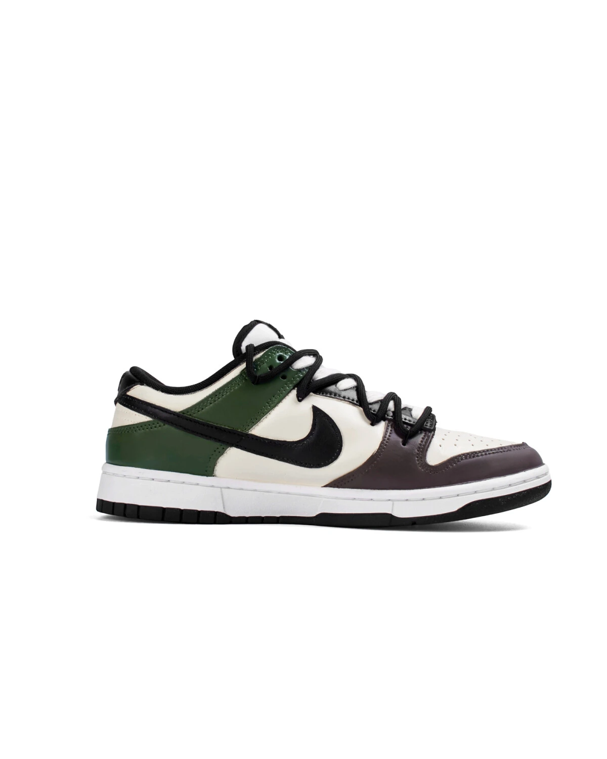 Nike Dunk Black детские кроссовки из натуральной кожи зеленые картинка