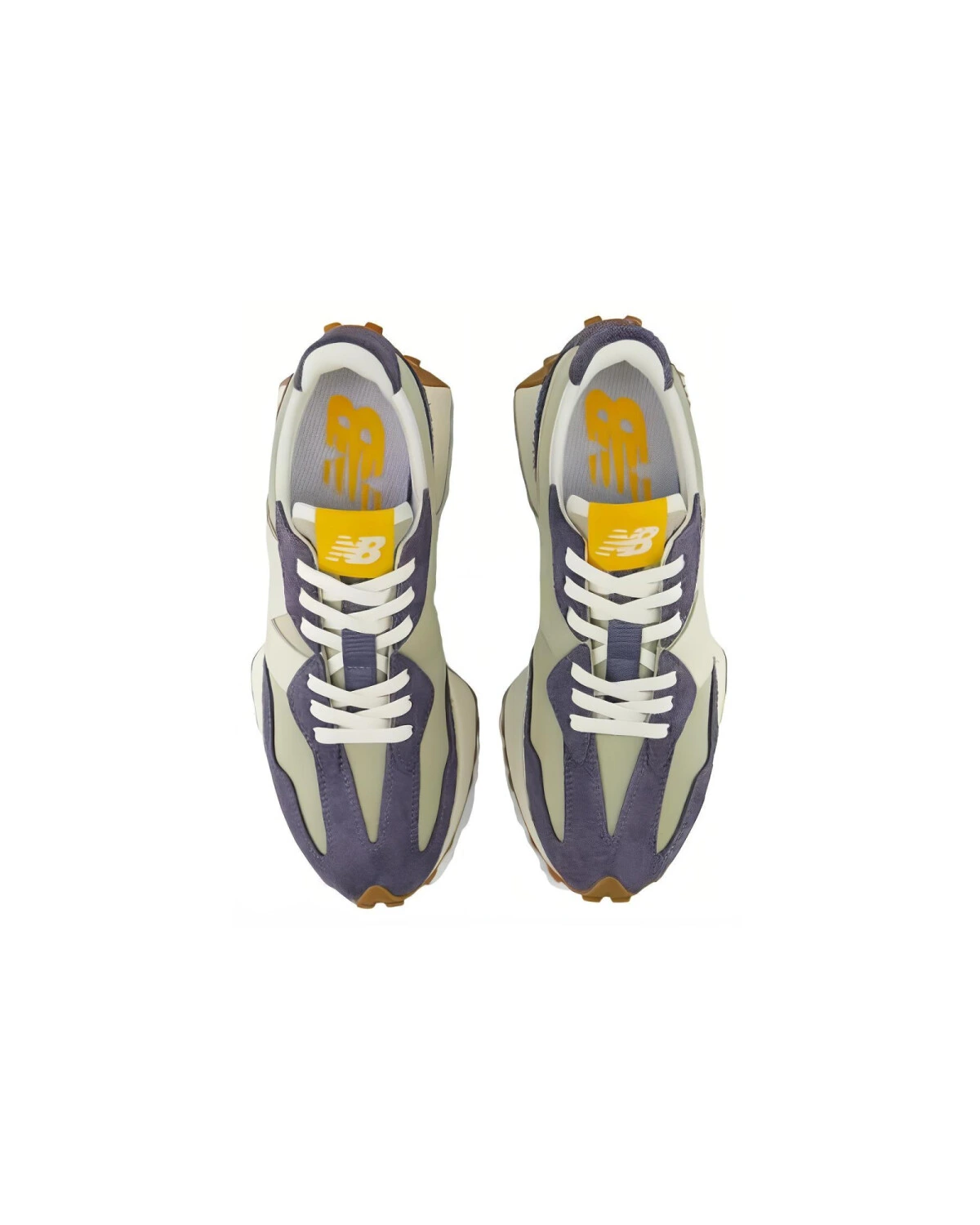 New Balance NB 327 кроссовки повседневные сине-зеленые из синтетики картинка