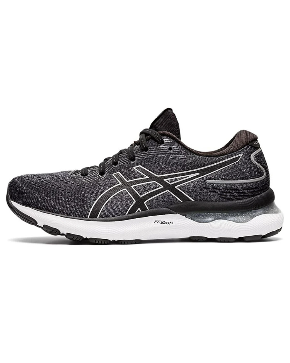 Asics GEL-Nimbus 24 женские кроссовки для марафона текстильные чёрно-серые картинка