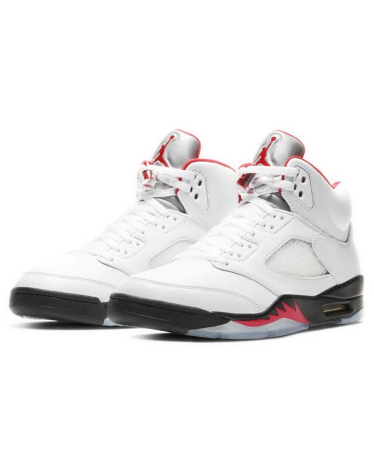 Jordan Air Jordan 5 Vintage унисекс высокие кроссовки белые с красными вставками картинка