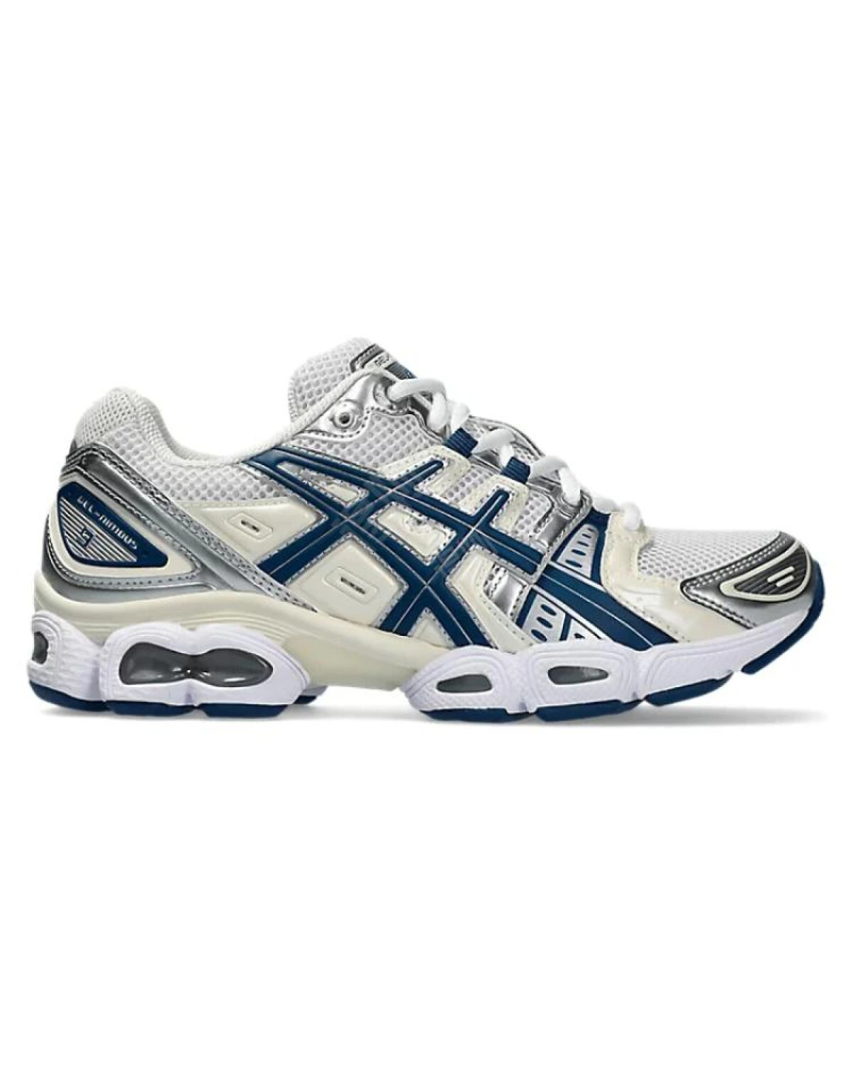Asics GEL-Nimbus 9 унисекс кроссовки бежевые с голубым картинка