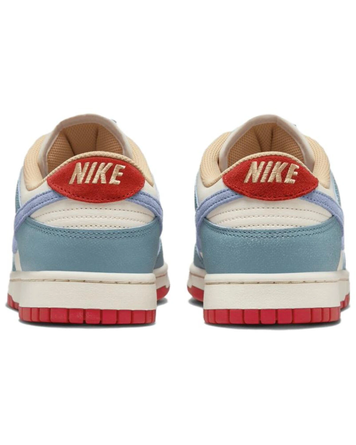 Nike Dunk Low мужские и женские кроссовки бежево-синие картинка