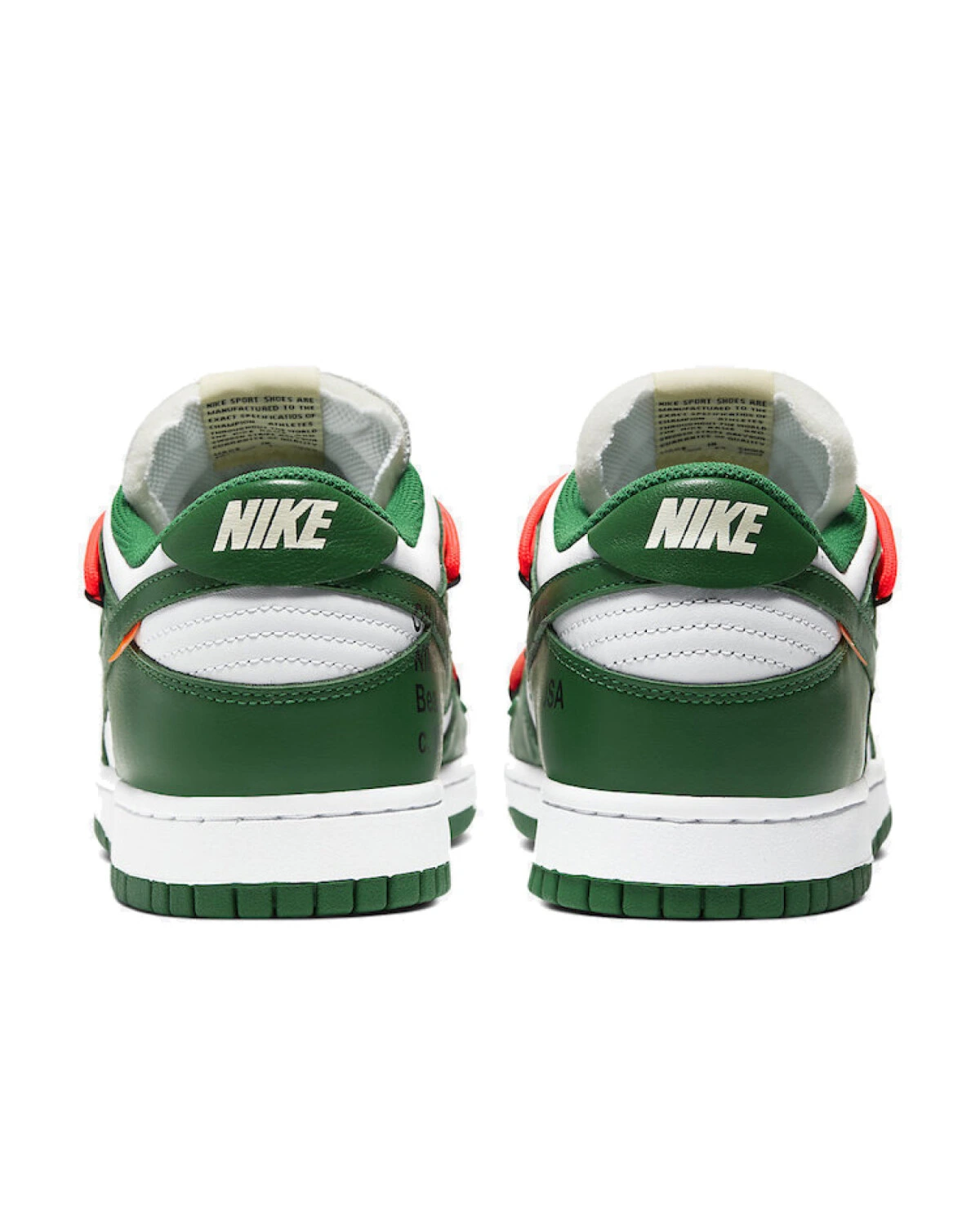 Nike Dunk Low unisex кеды кожаные зеленые картинка