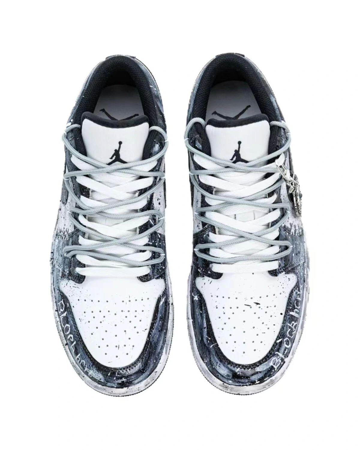 Jordan Air Jordan 1 мужские кроссовки кожаные сине-черные картинка