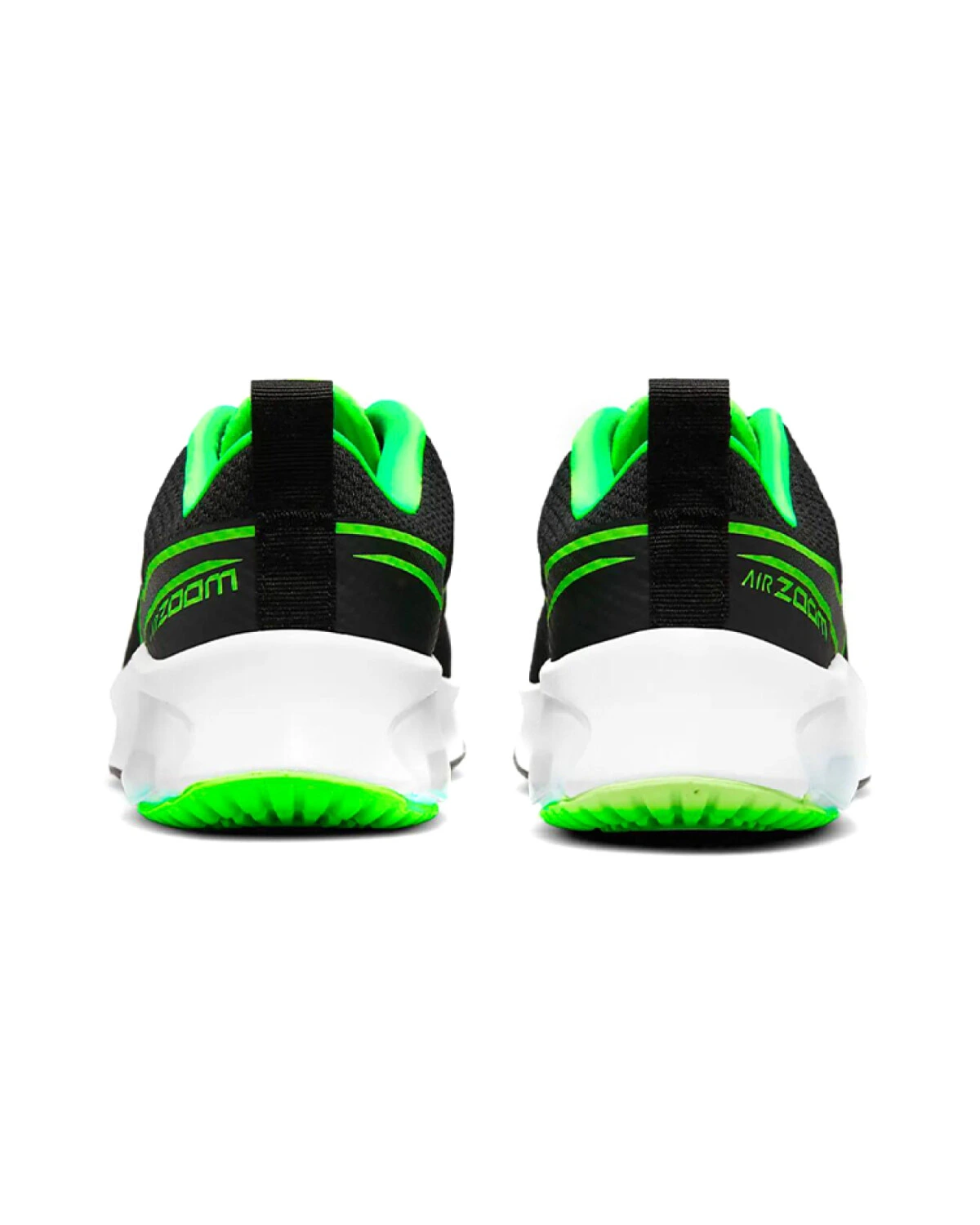 Nike Air Zoom Arcadia детские кроссовки для бега черно-зеленые картинка