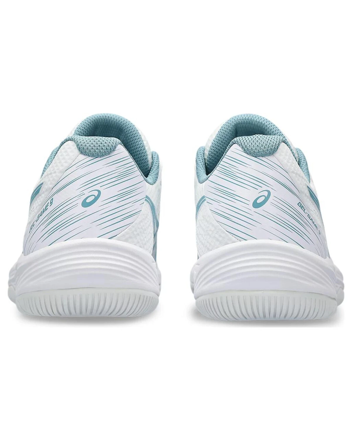 Asics Gel-Game 9 женские кроссовки теннисные бело-голубые сетчатые картинка