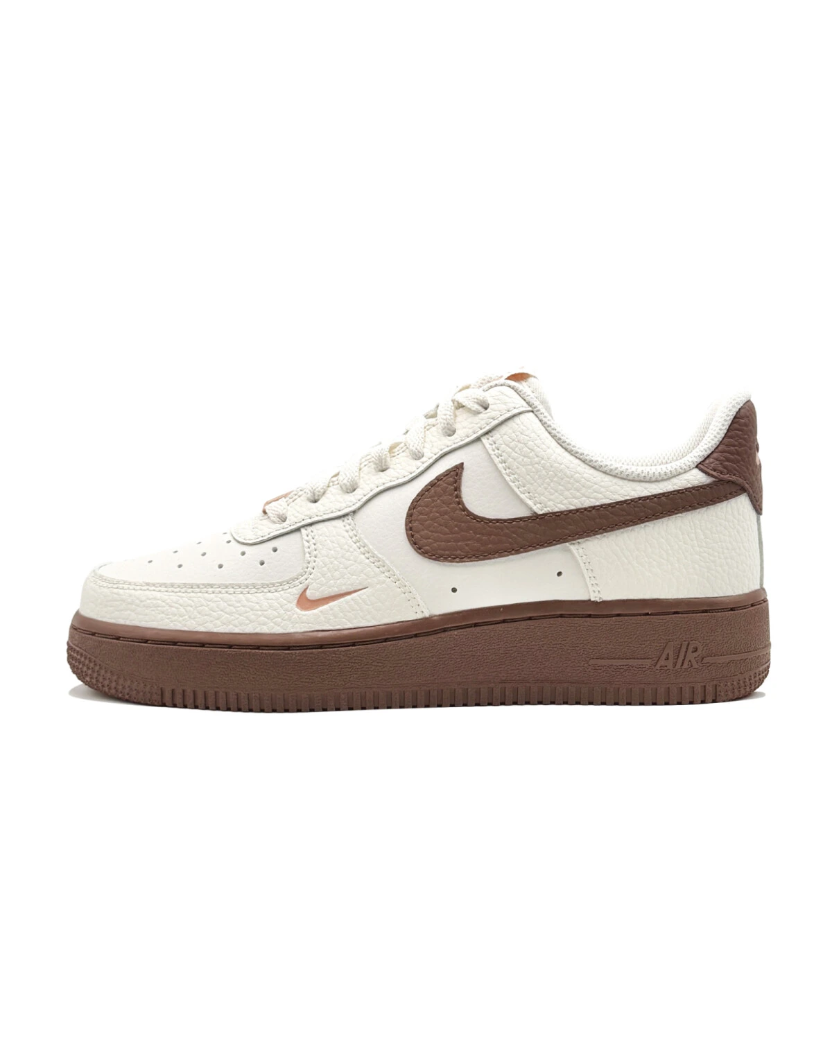 Nike Air Force 1 женские кроссовки повседневные молочно-коричневые ретро картинка