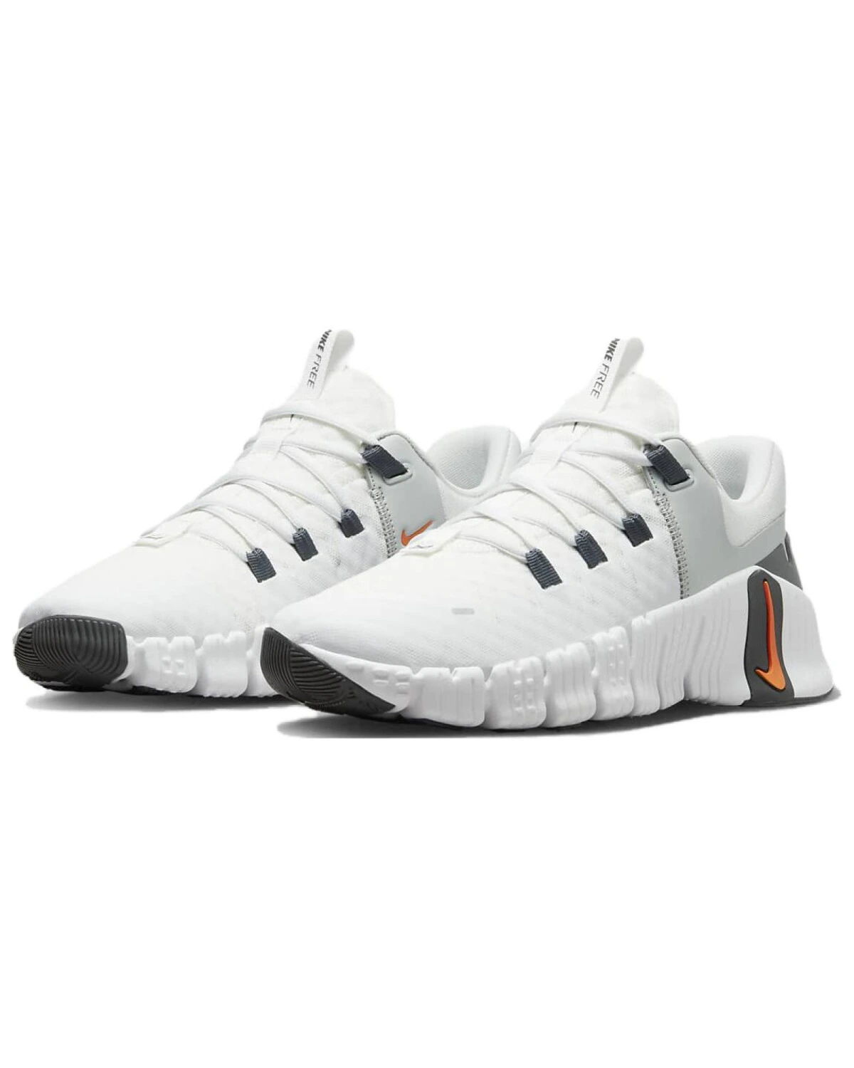 Nike Free Metcon 5 унисекс кроссовки белые с черными вставками для тренировок картинка
