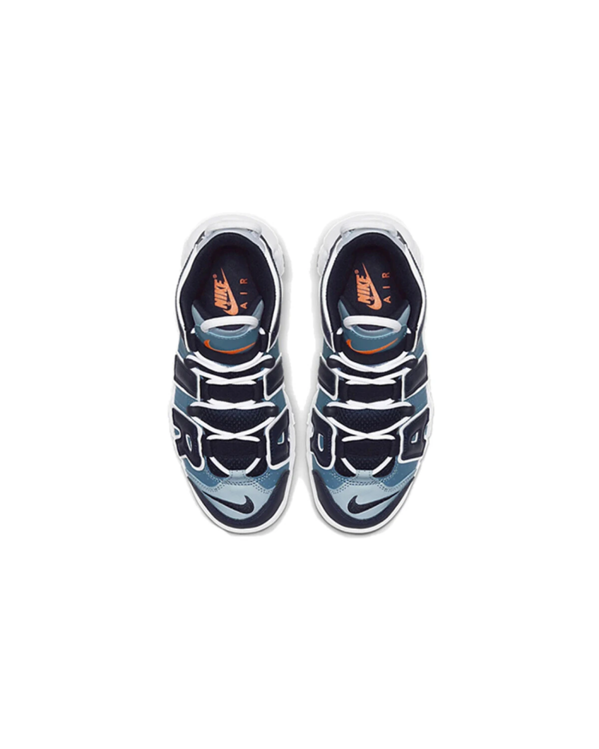 Nike Air More Uptempo 96 Denim унисекс кроссовки черно-сине-белые картинка