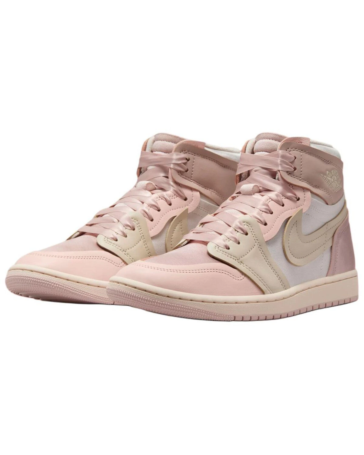 Jordan Air Jordan 1 женские спортивные кроссовки высокие розовые картинка