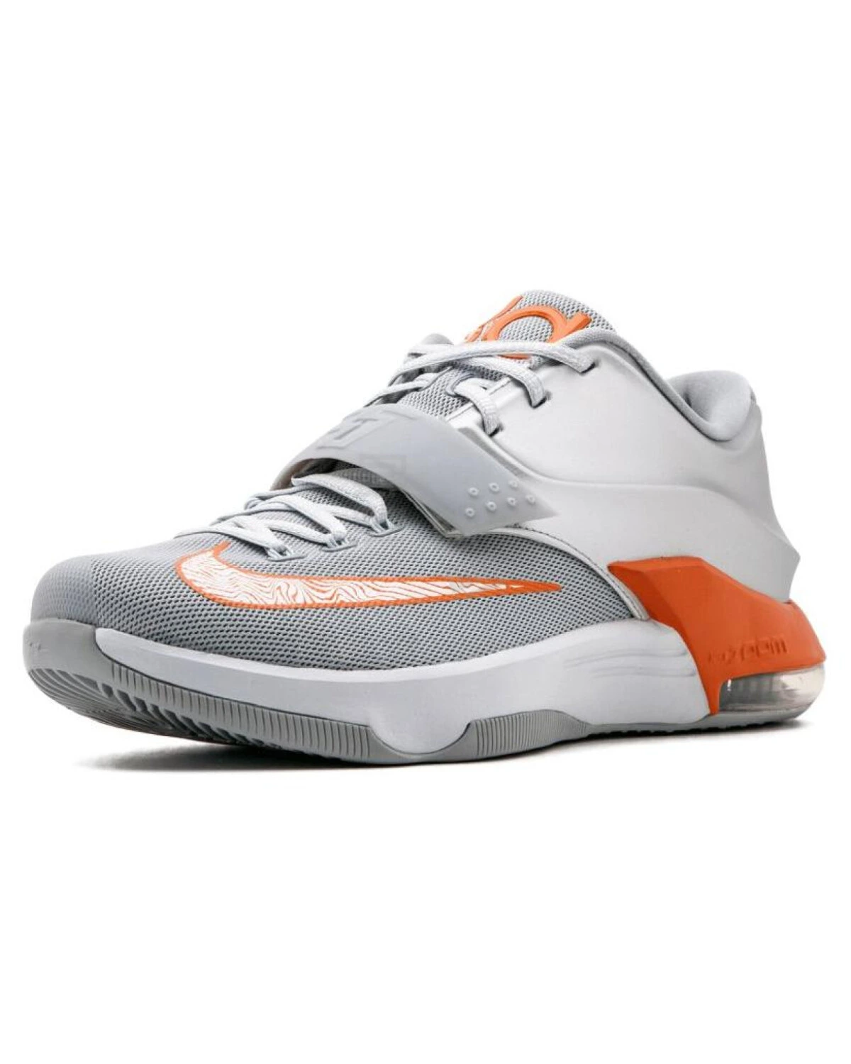 Nike KD 7 "Texas Longhorns" мужские баскетбольные кроссовки противоскользящие легкие серебристо-белые с оранжевым картинка