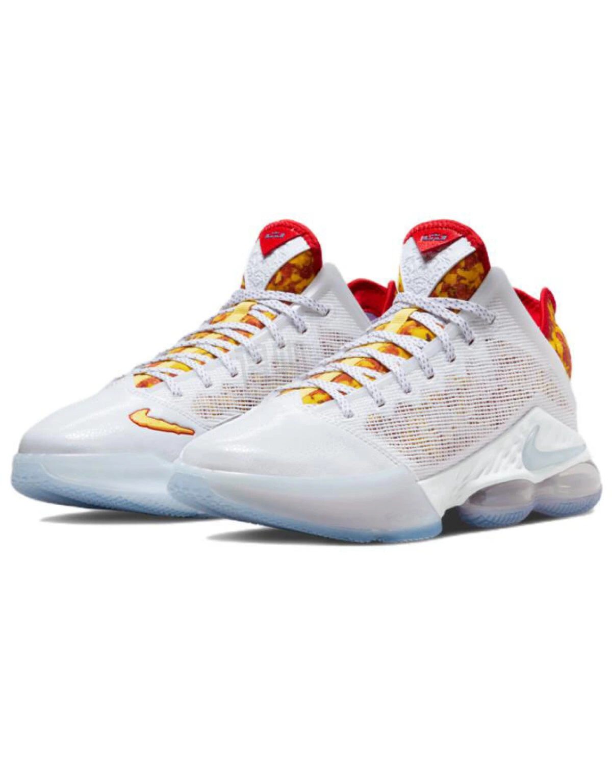 Nike Lebron 19 Low EP мужские баскетбольные кроссовки белые с красными вставками картинка