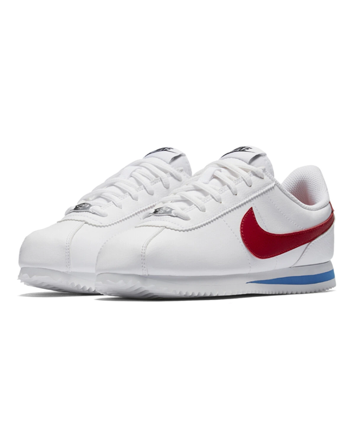 Nike Cortez Basic SL детские кроссовки бело-красные синтетические картинка