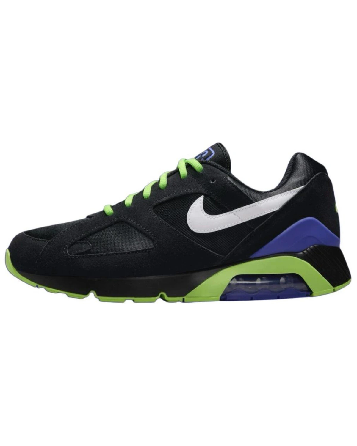 Nike Air Max 180 “Joker” мужские и женские спортивные кроссовки кожаные черно-белые с зеленым картинка