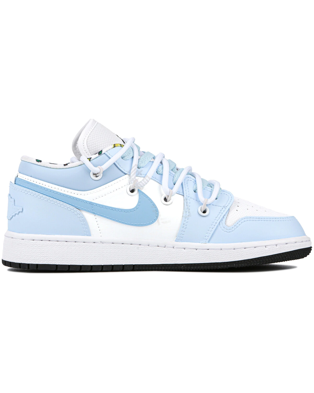 Jordan Air Jordan 1 Low женские кроссовки синие с белыми вставками картинка