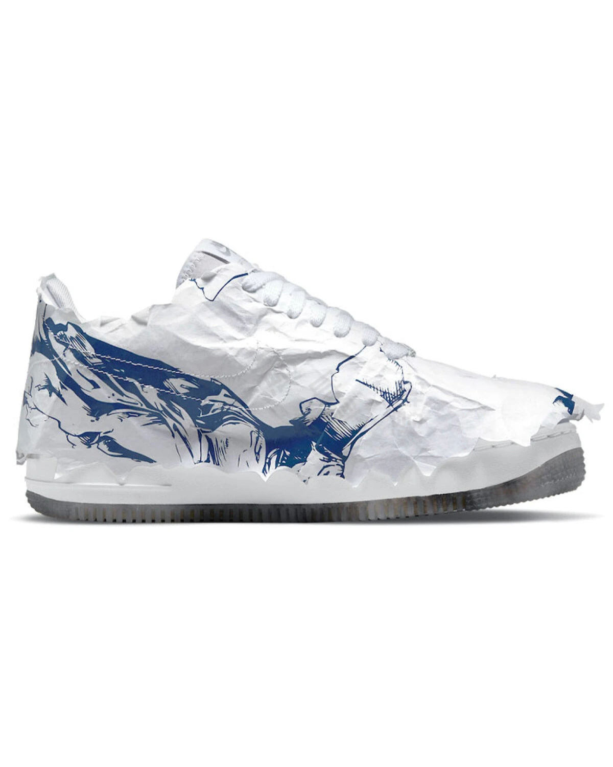 Nike Air Force 1 shadow "Goddess of Victory" женские кроссовки бело-голубые картинка