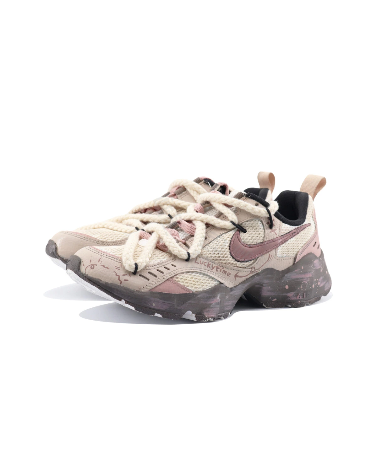 Nike Air Heights Женские повседневные кроссовки текстильные розовые картинка