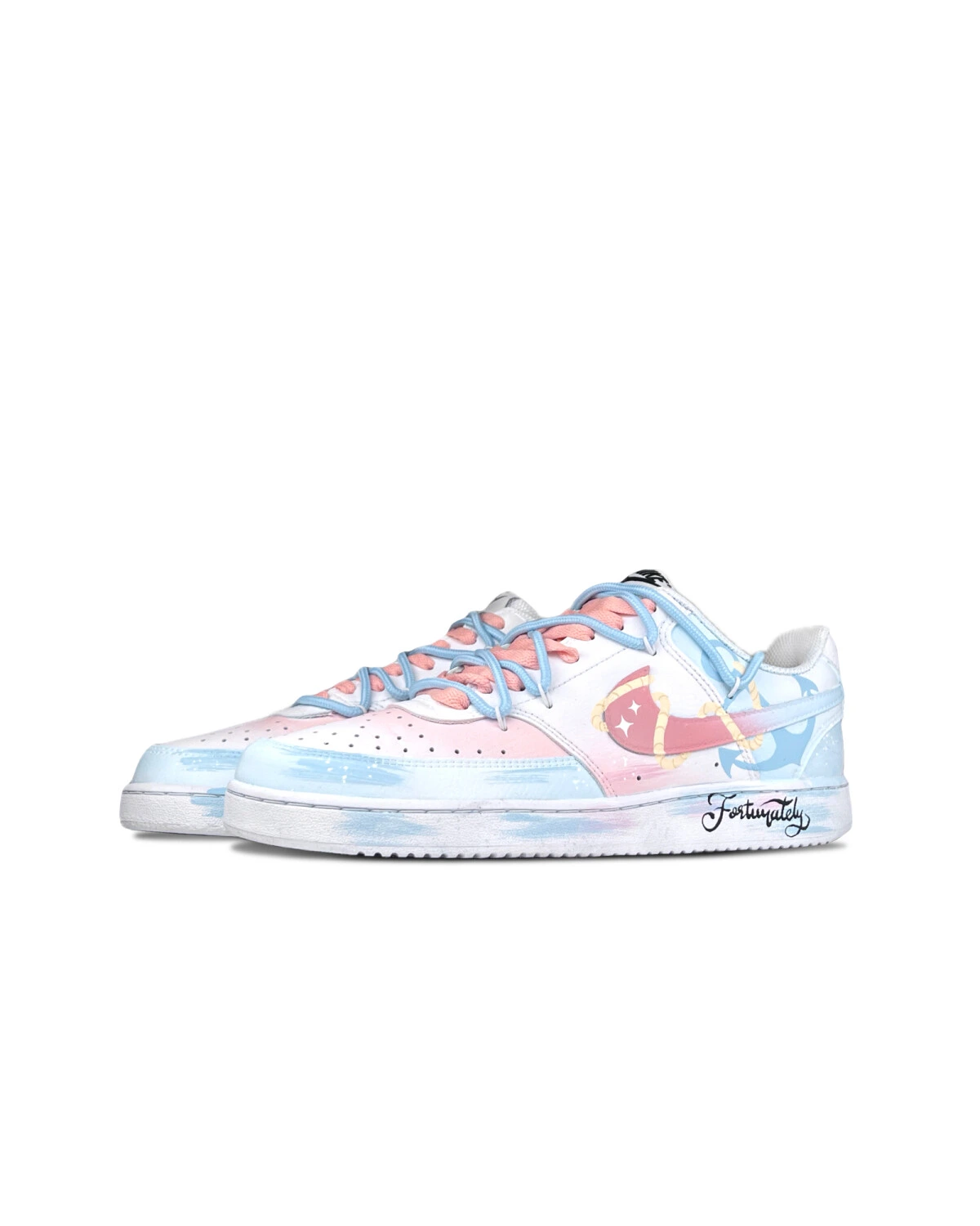 Nike Court Vision 1 унисекс кроссовки голубые с амортизацией картинка