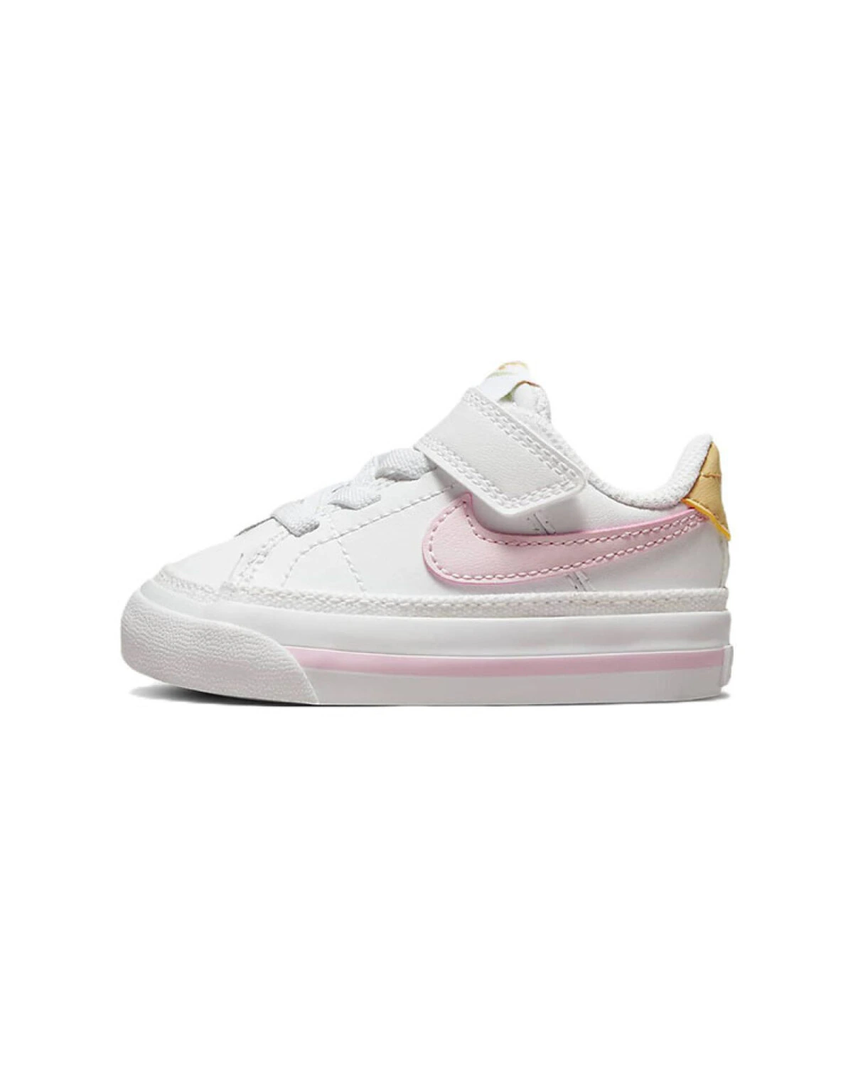 Nike Court Legacy детские кеды повседневные комфортные бело-розовые картинка