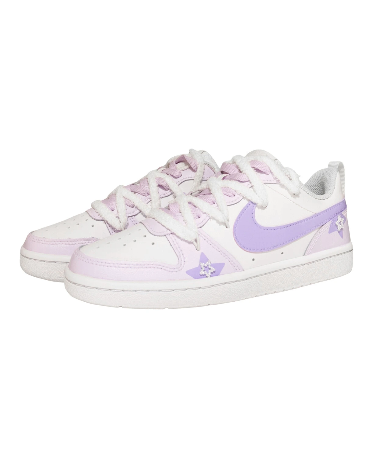 Nike Court Borough детские кожаные кеды фиолетовые картинка