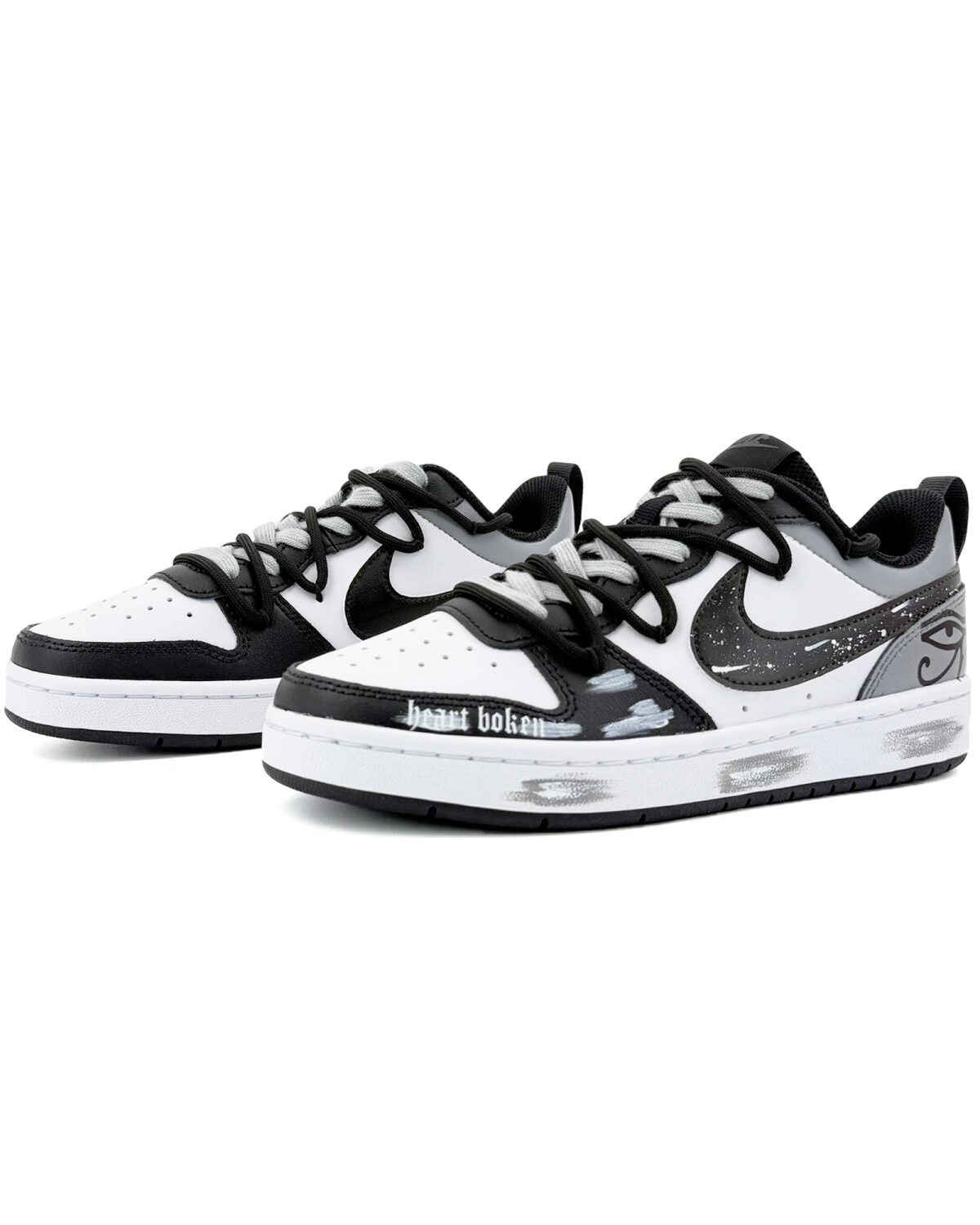 Nike Court Borough детские кроссовки светло-серые градиентные картинка