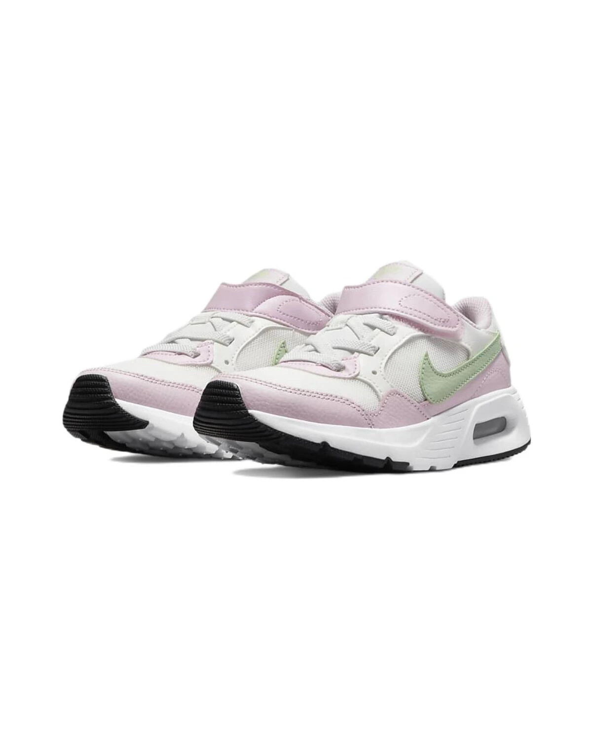 Nike Air Max SC детские кроссовки розово-зеленые с амортизацией и воздухопроницаемостью картинка