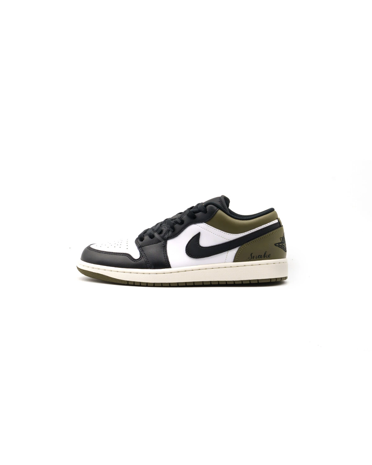 Jordan Air Jordan 1 мужские и женские кроссовки черно-зеленые ретро баскетбольные картинка