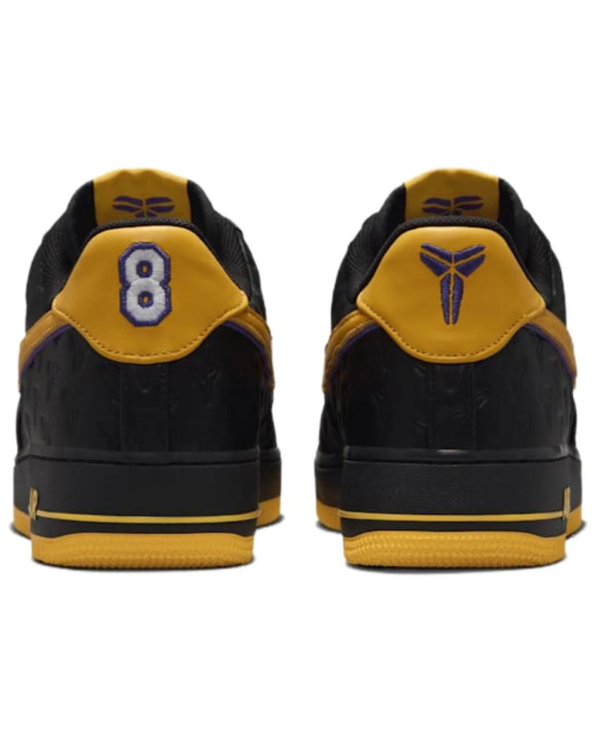 Nike Air Force 1 унисекс кроссовки черно-желтые для скейтбординга картинка