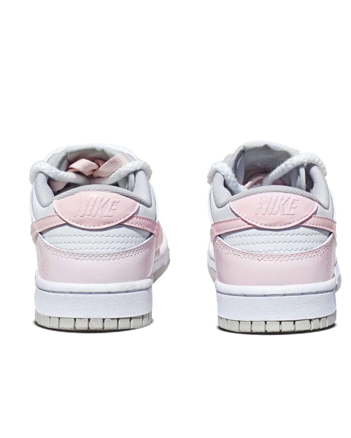 Nike Dunk женские кроссовки кожаные розовые картинка