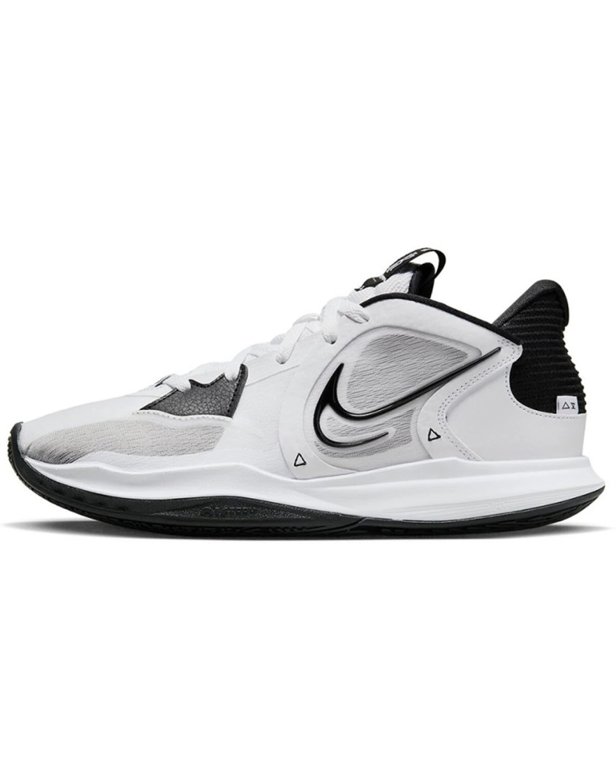 Nike Kyrie Low 5 унисекс кроссовки спортивные белые с черными вставками картинка