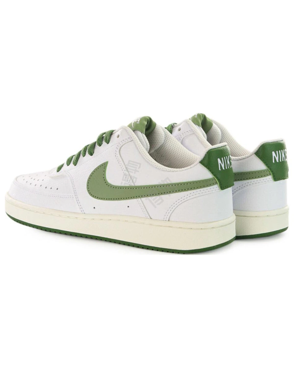 Nike Court Vision Low унисекс кроссовки белые с зеленым картинка