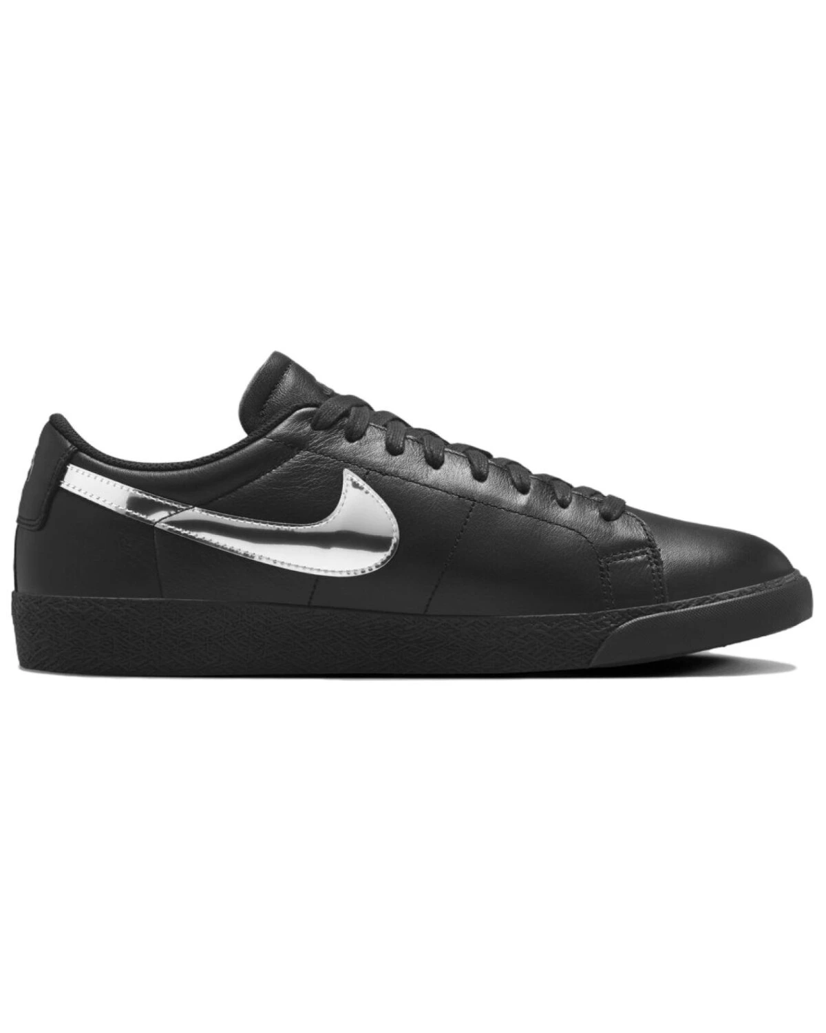 Nike SB Blazer унисекс кроссовки черные с серебряными вставками картинка