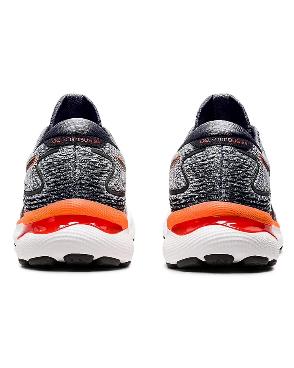 Asics GEL-Nimbus 24 мужские кроссовки для бега сетчатые серо-оранжевые картинка