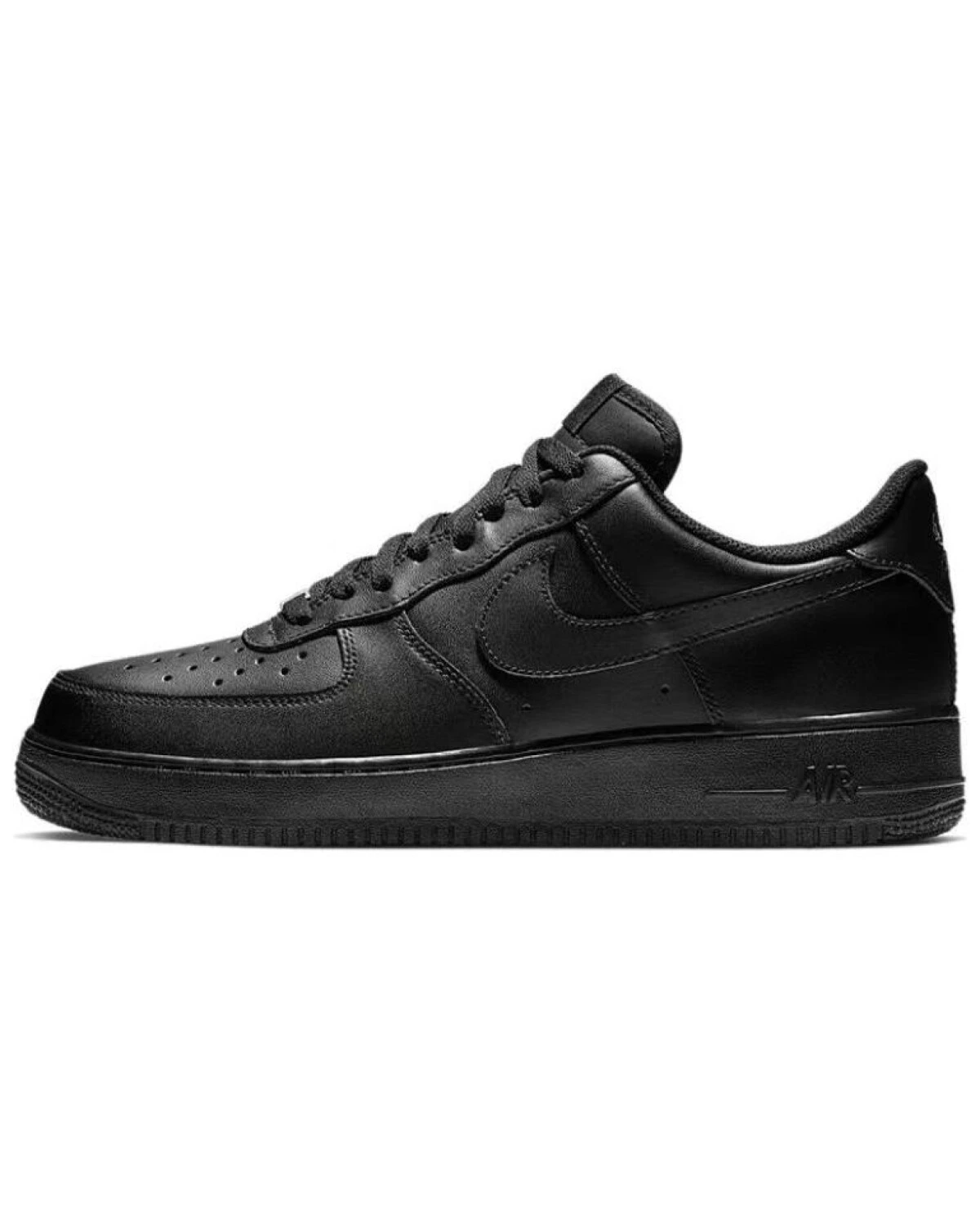 Nike Air Force 1 мужские кроссовки черные с амортизацией и противоскользящей подошвой картинка