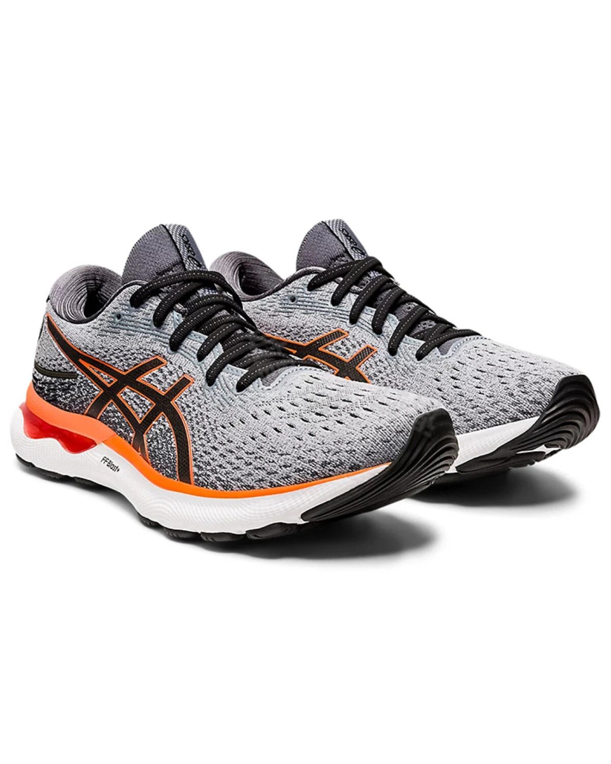 Asics GEL-Nimbus 24 мужские кроссовки для бега сетчатые серо-оранжевые картинка