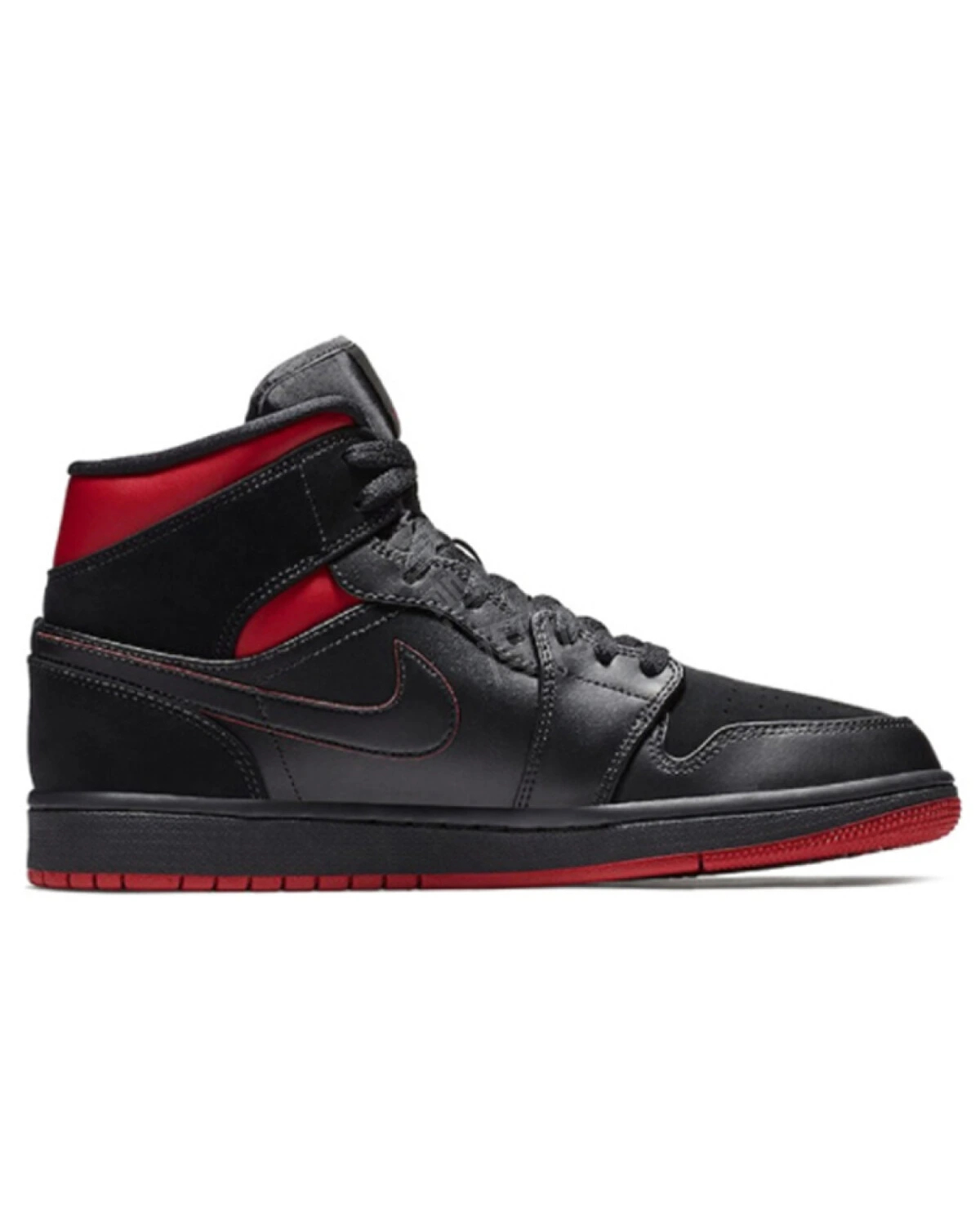 Jordan Air Jordan 1 Retro Mid "Last Shot" мужские баскетбольные кроссовки черно-красные картинка