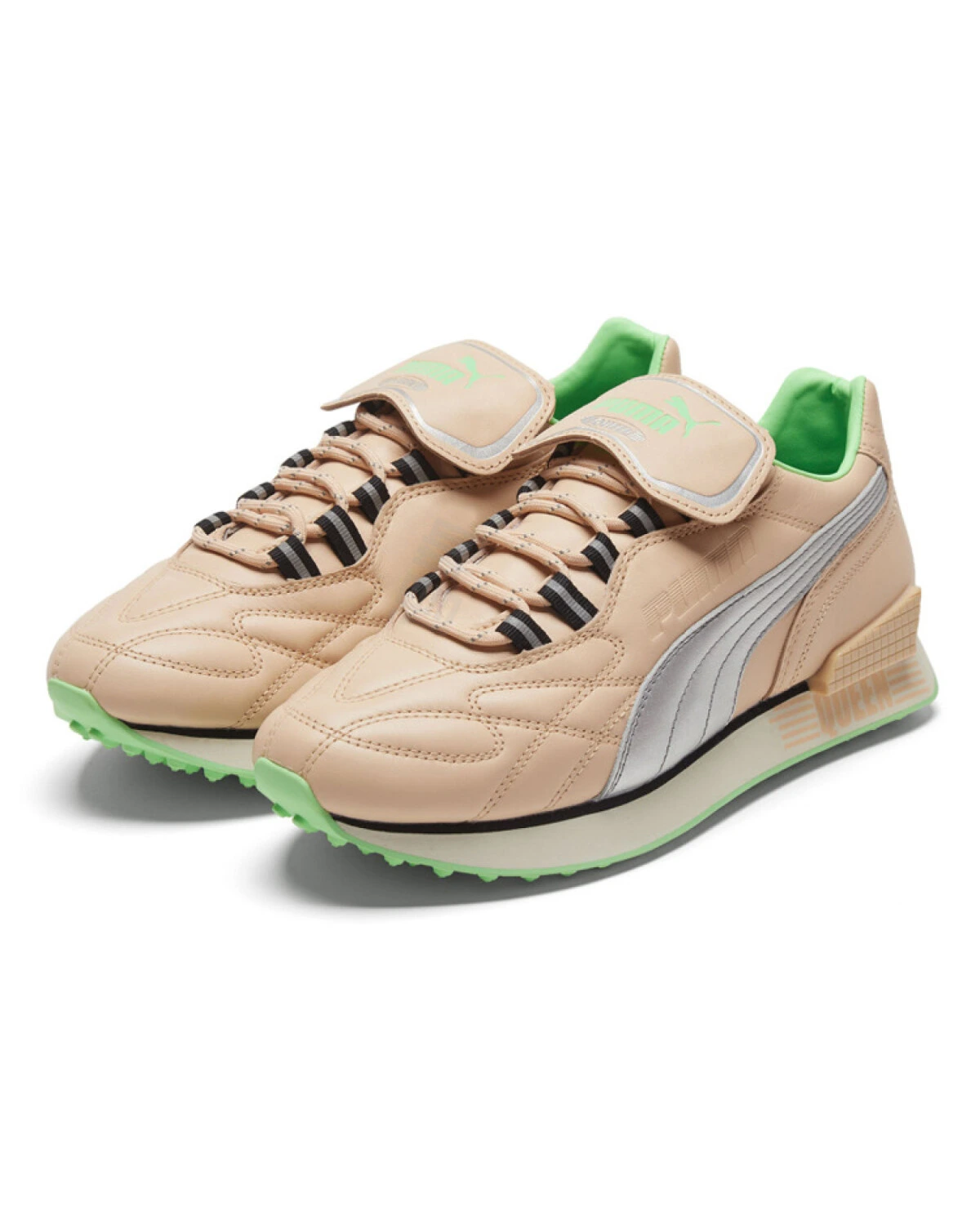 PUMA Mile Rider Queen женские кроссовки из натуральной кожи бежевого цвета картинка