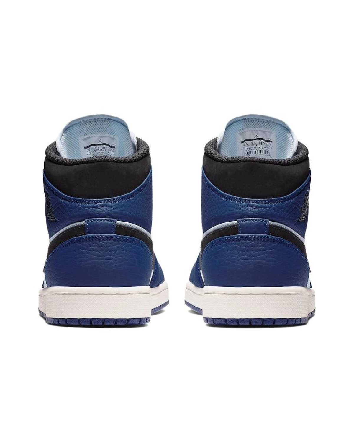 Jordan Air Jordan 1 Mid мужские кроссовки бело-синие с синтетическим верхом картинка