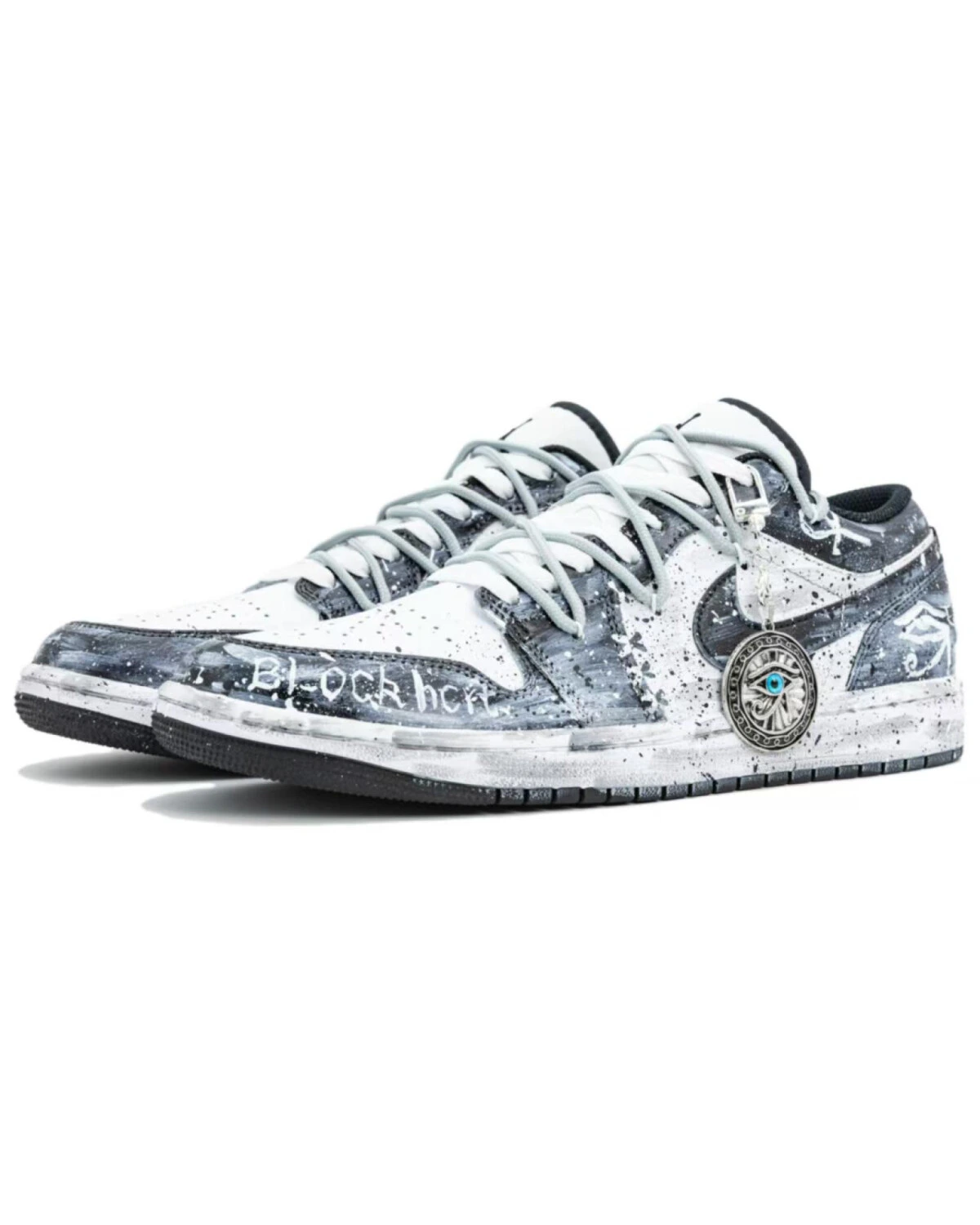 Jordan Air Jordan 1 мужские кроссовки кожаные сине-черные картинка