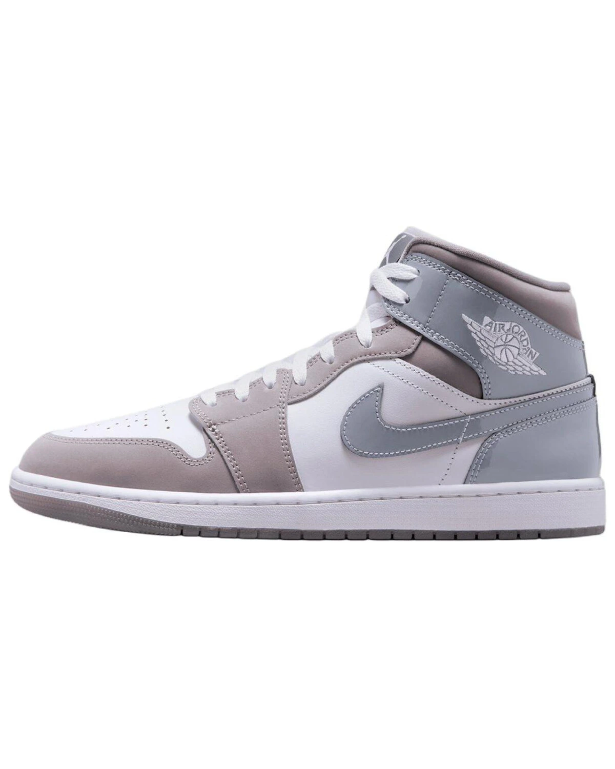 Jordan Air Jordan 1 MID unisex кроссовки белые с антискользящей подошвой картинка