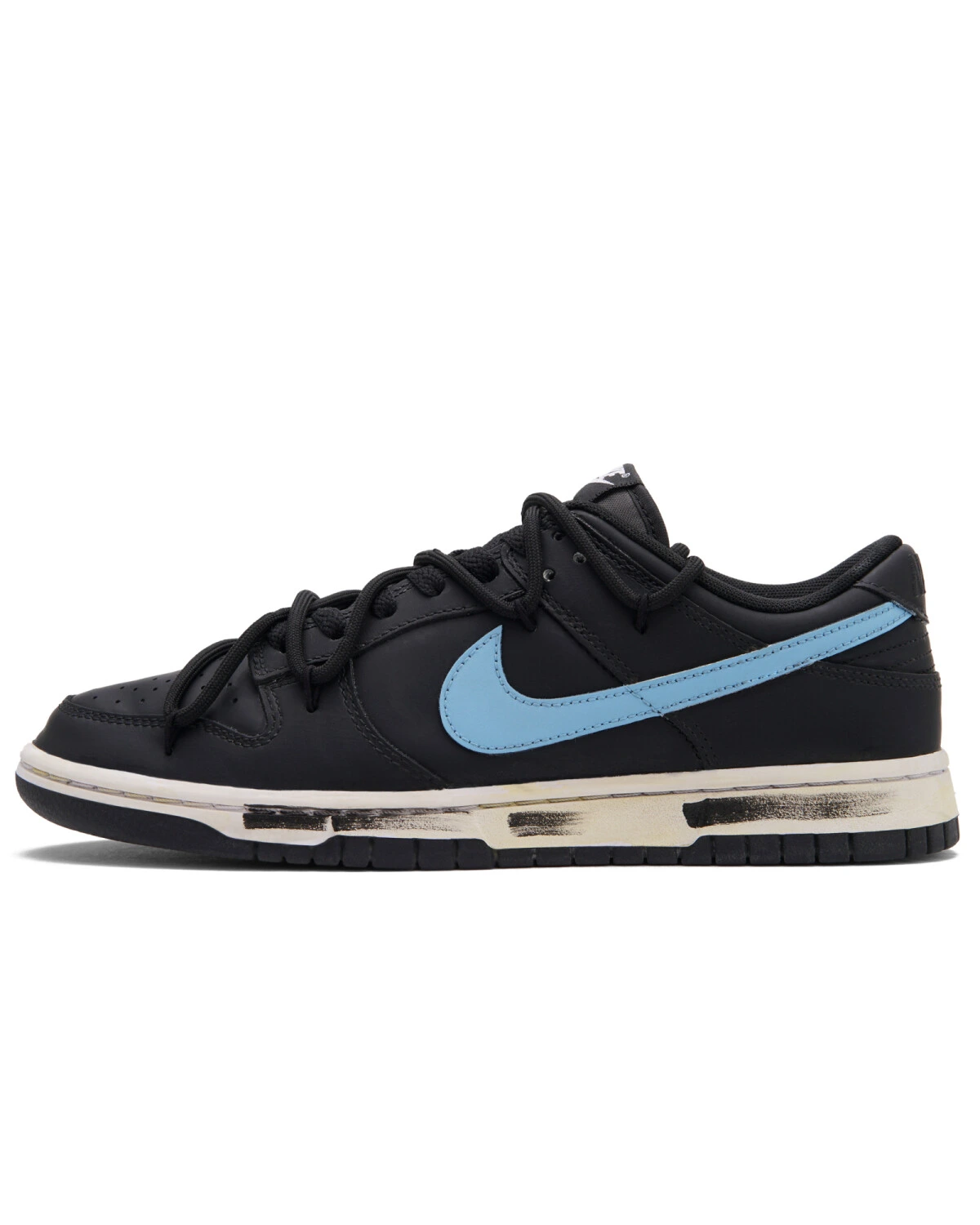 Nike Dunk Black Blue Track мужские и женские кроссовки черно-синие комфортные картинка