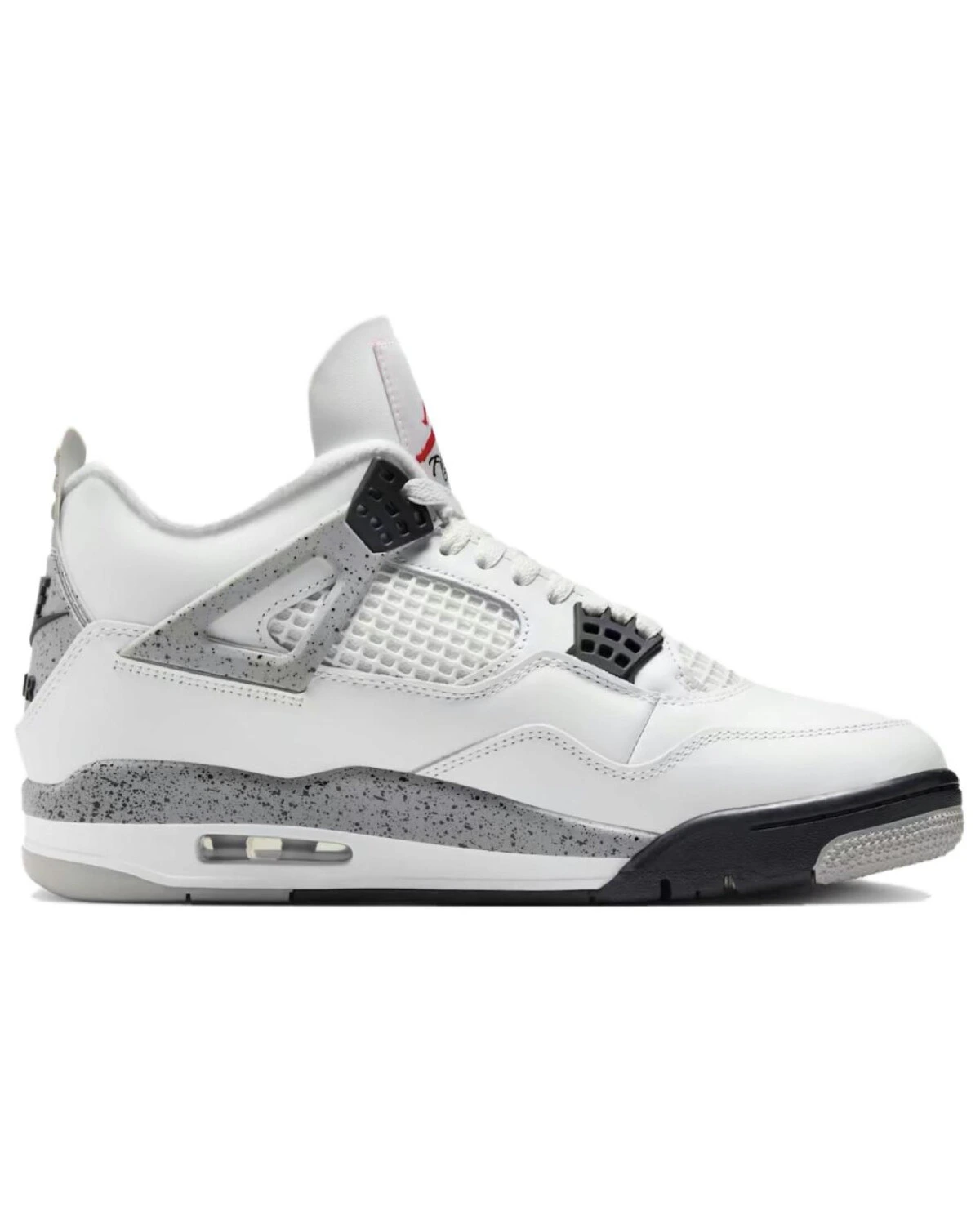 Jordan Air Jordan 4 унисекс кроссовки бело-серые кожаные картинка