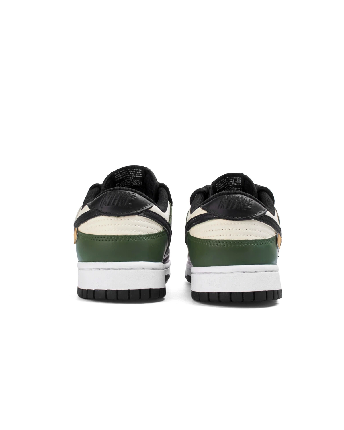 Nike Dunk Black детские кроссовки из натуральной кожи зеленые картинка